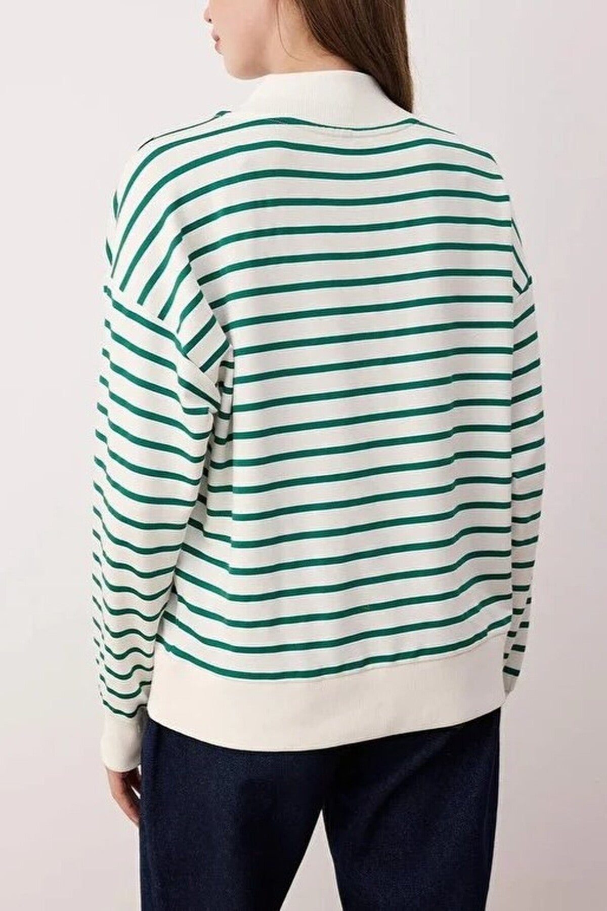 Striped Knit Sweatshirt