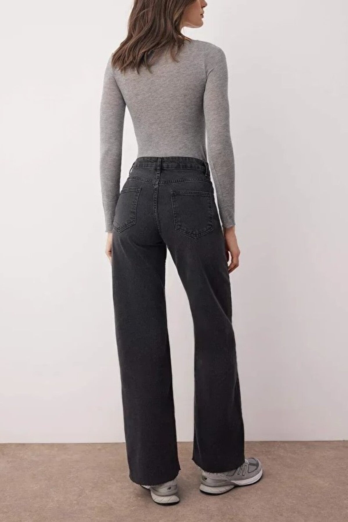 High Waist Comfort Cut Wide Leg Palazzo Jeans