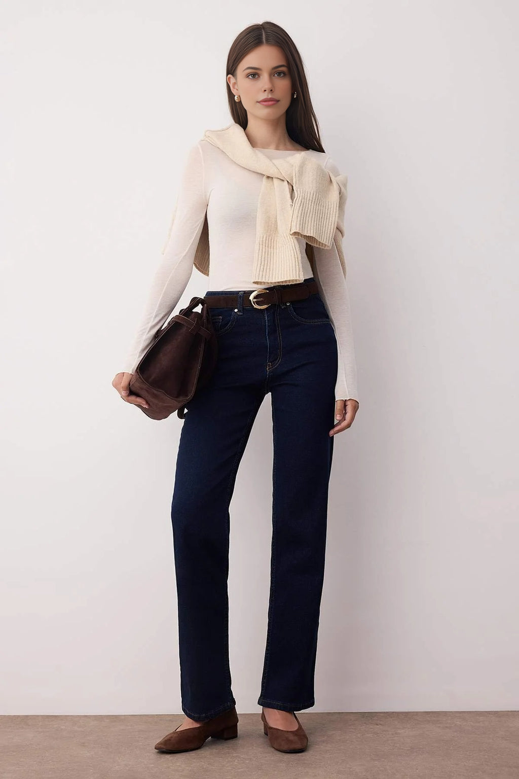 Normal Waist Straight Leg Comfort Jeans