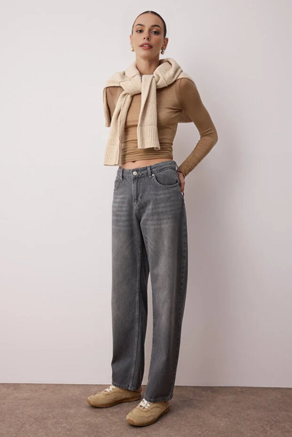 Premium Low Waist Loose Baggy Jeans