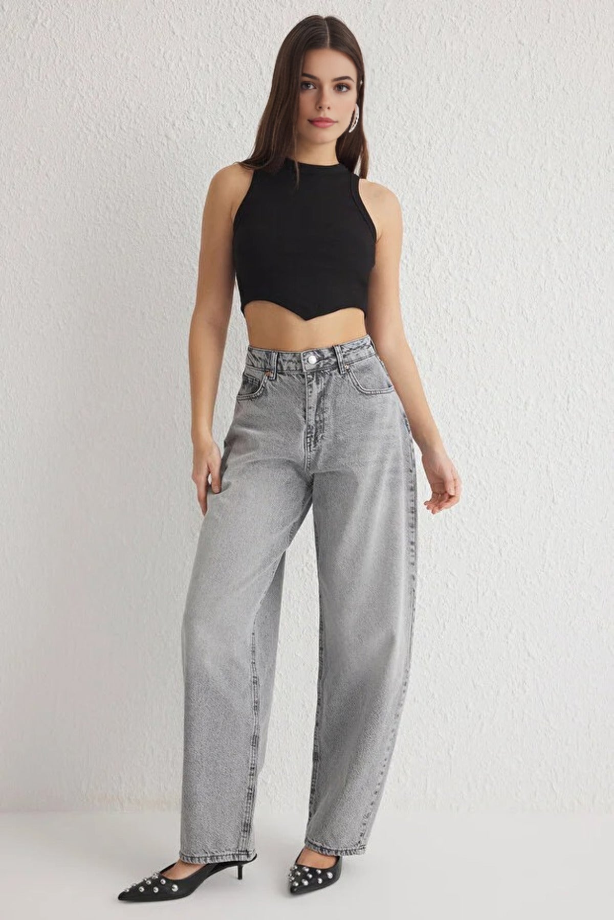 Normal Waist Loose Baggy Jeans