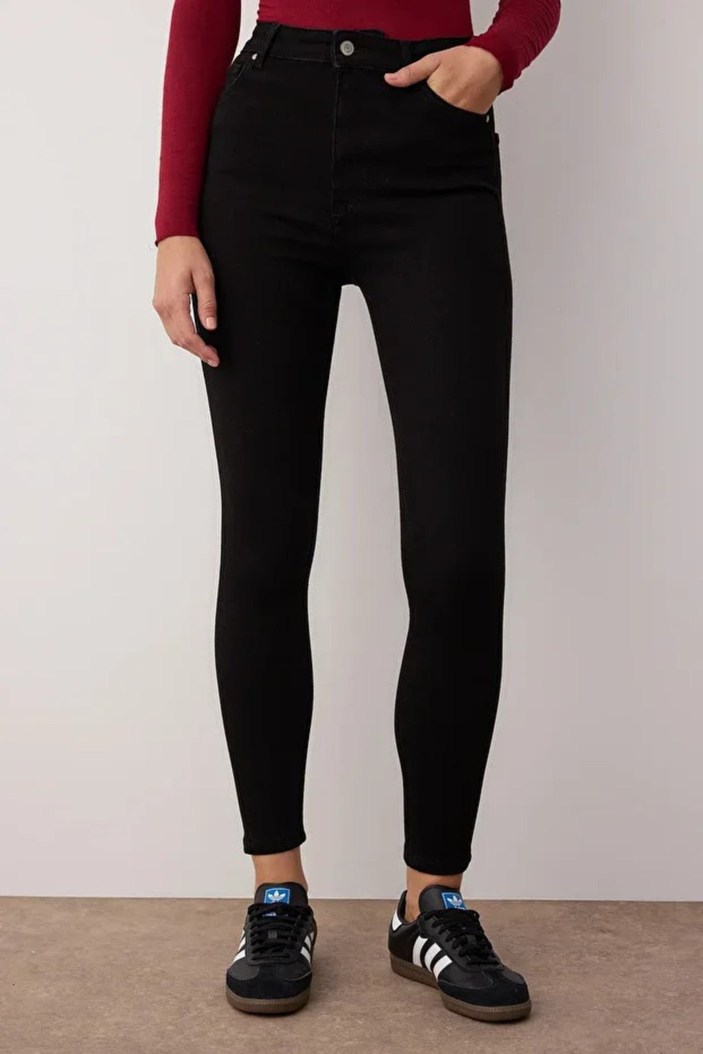 Fitted High Waist Skinny Jeans