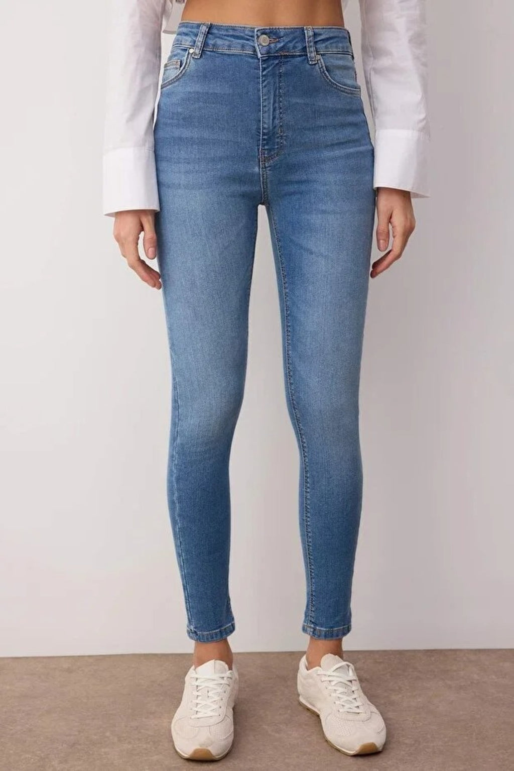 Fitted High Waist Skinny Jeans