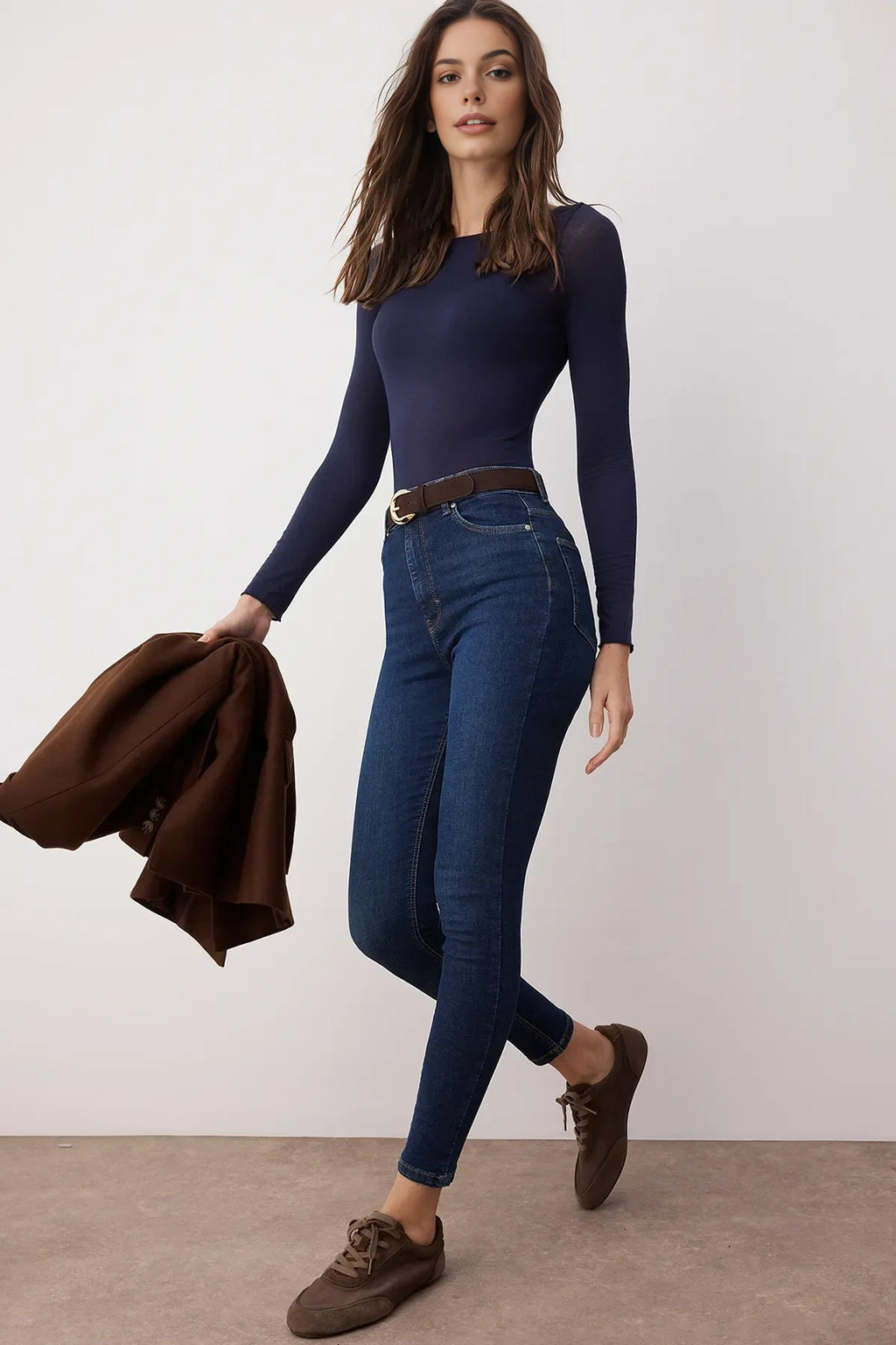 Fitted High Waist Skinny Jeans