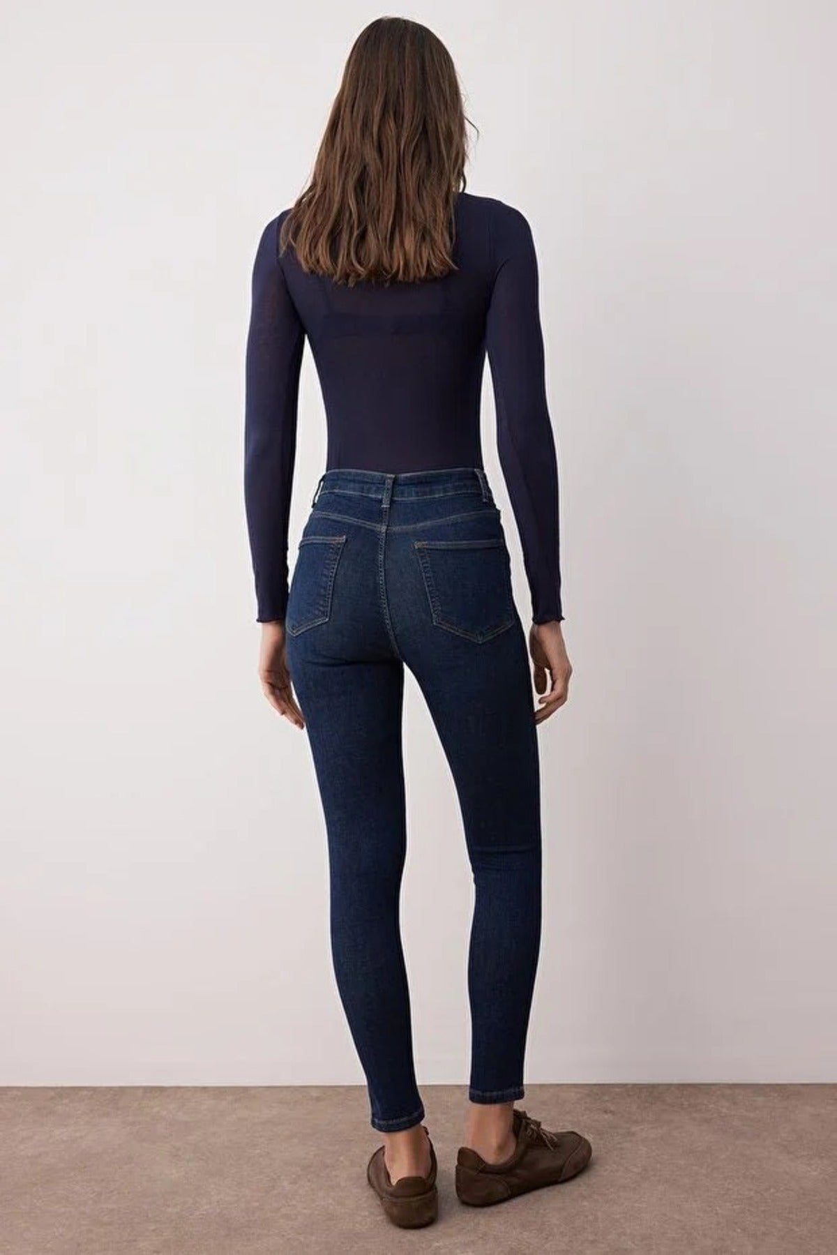 Fitted High Waist Skinny Jeans