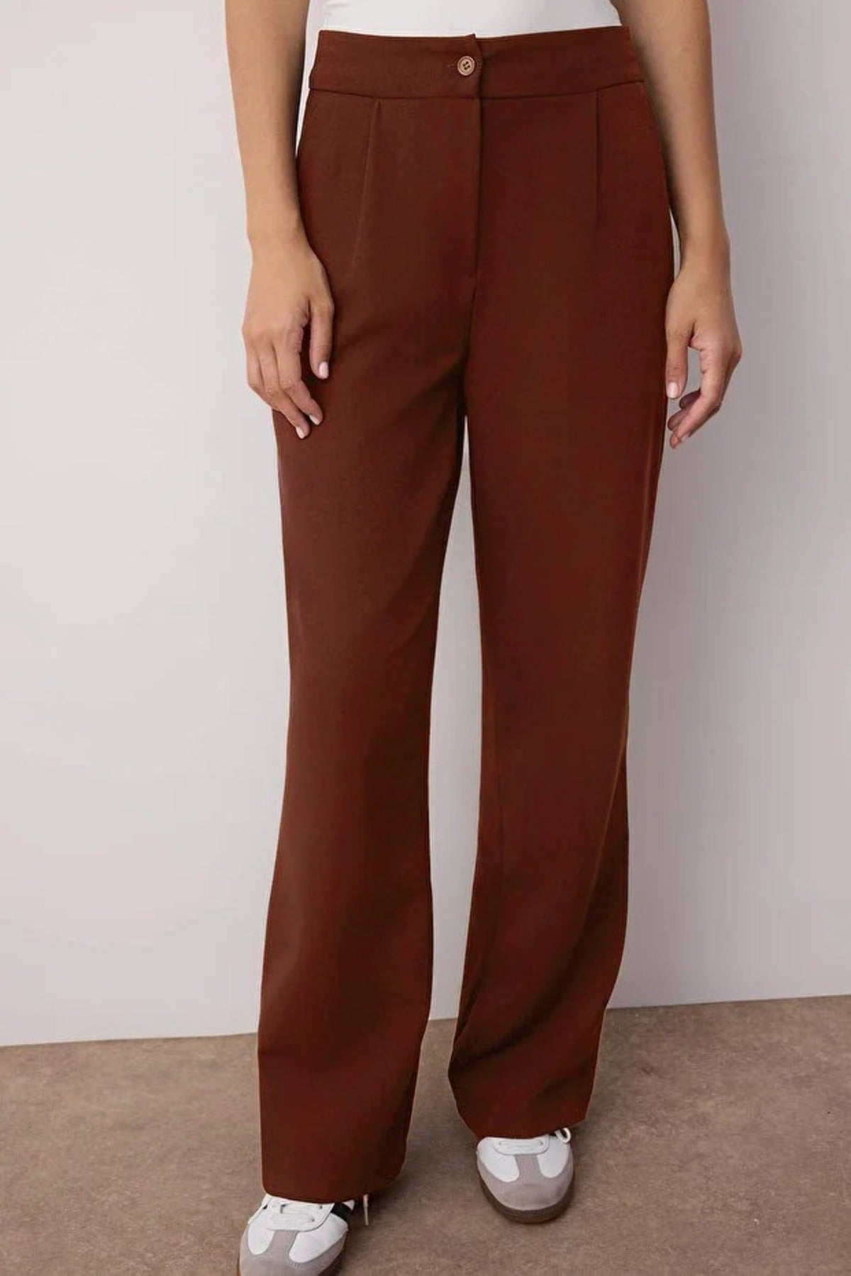 Wide Leg Woven Trousers