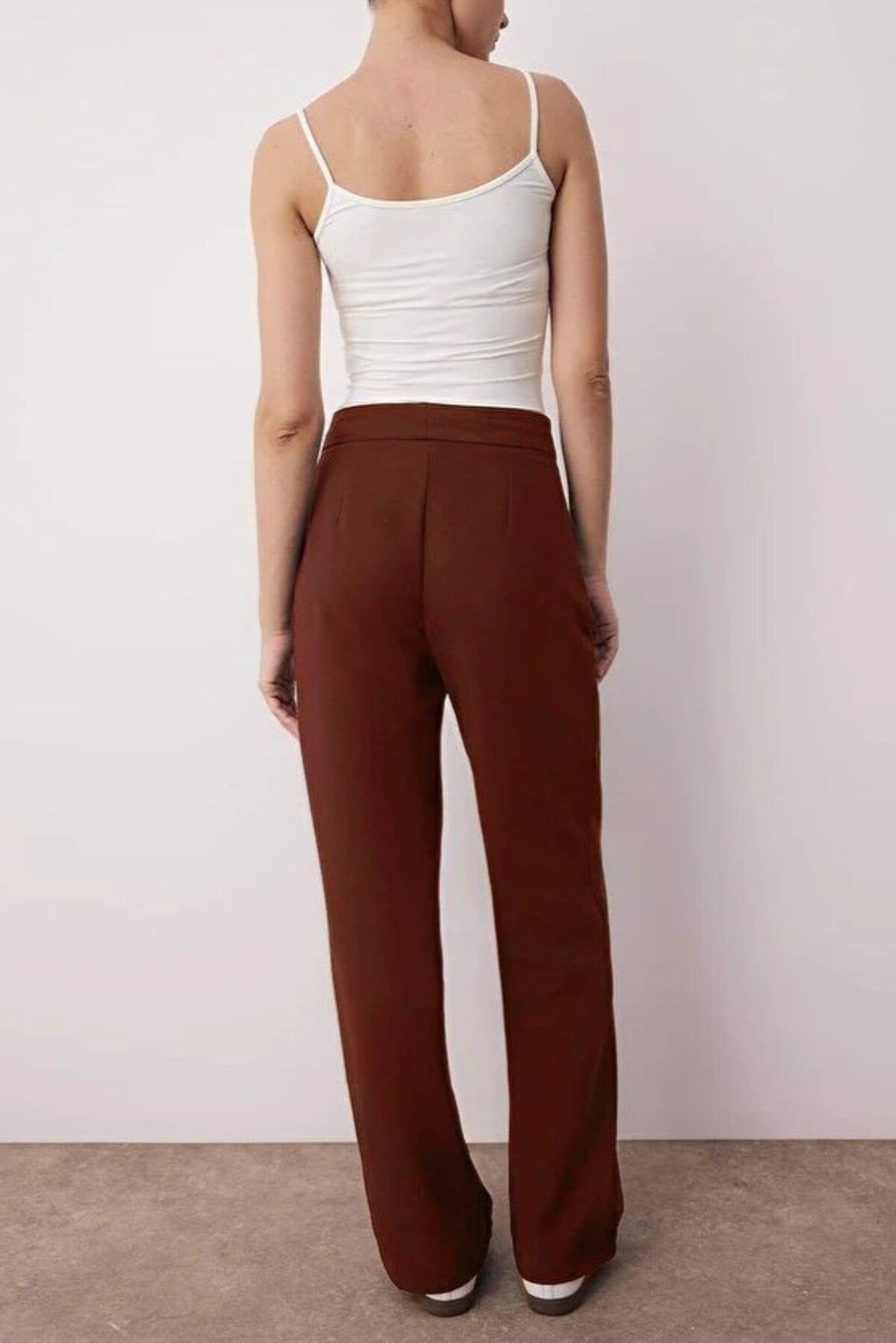 Wide Leg Woven Trousers