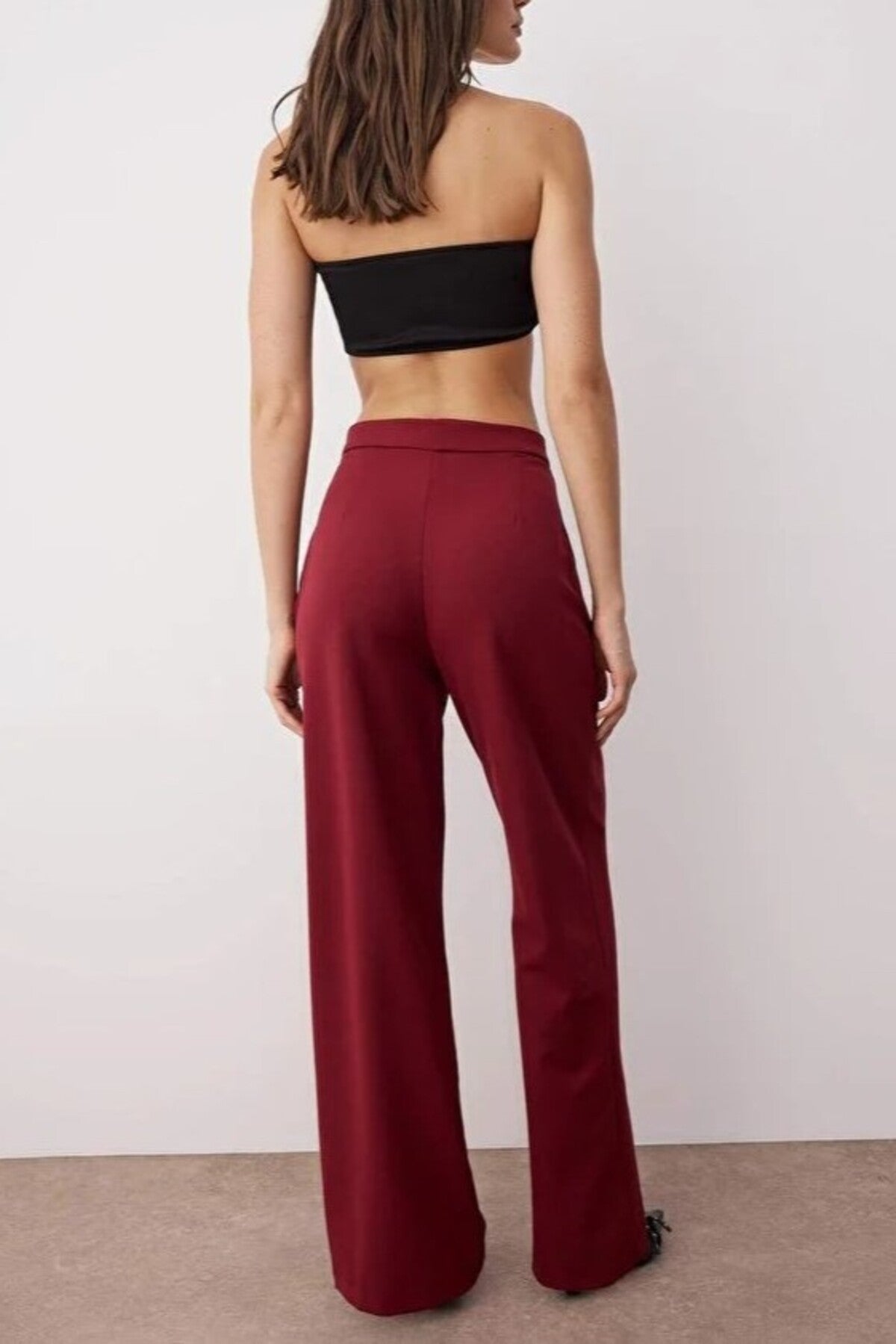 Wide Leg Woven Trousers