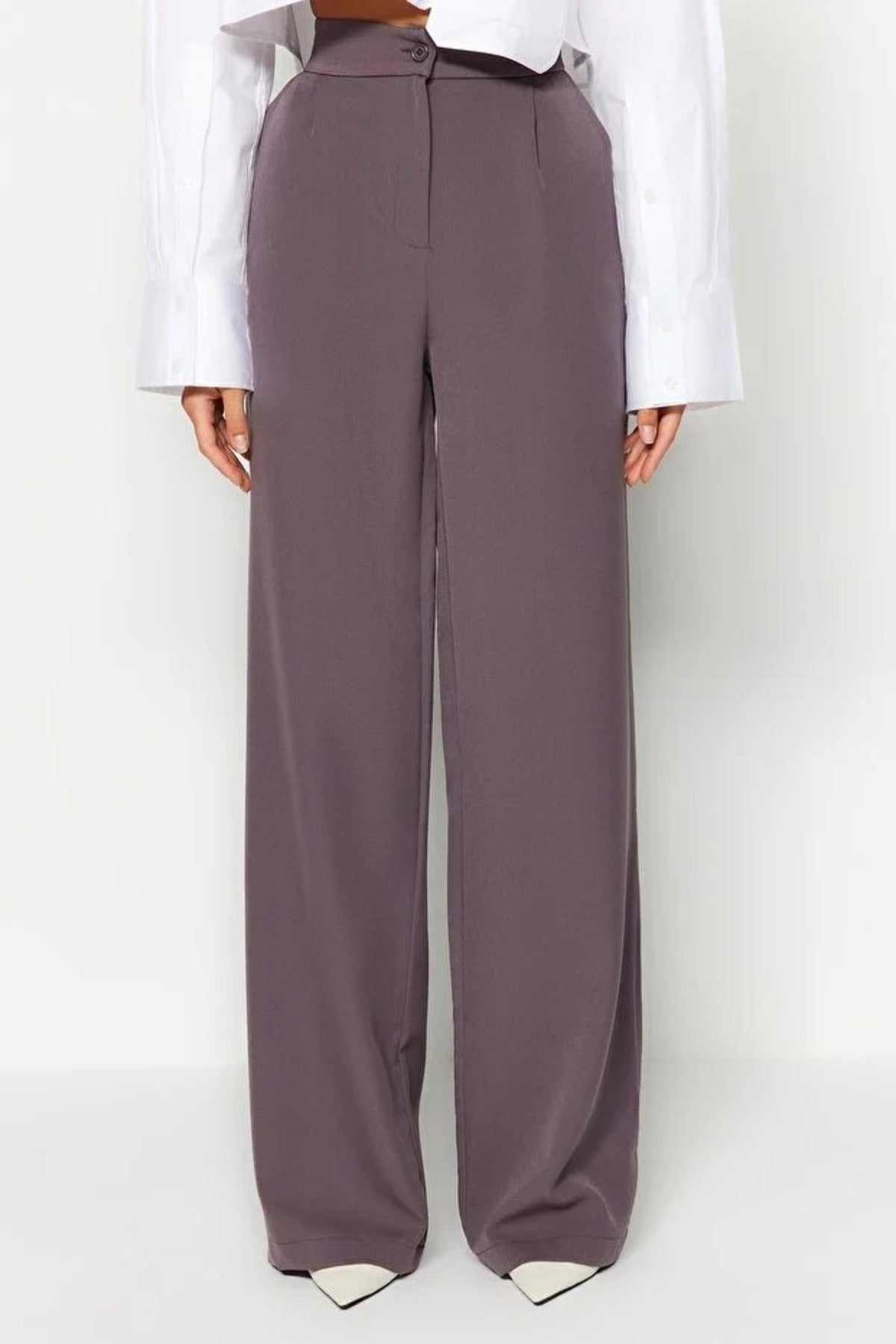 Wide Leg Woven Trousers
