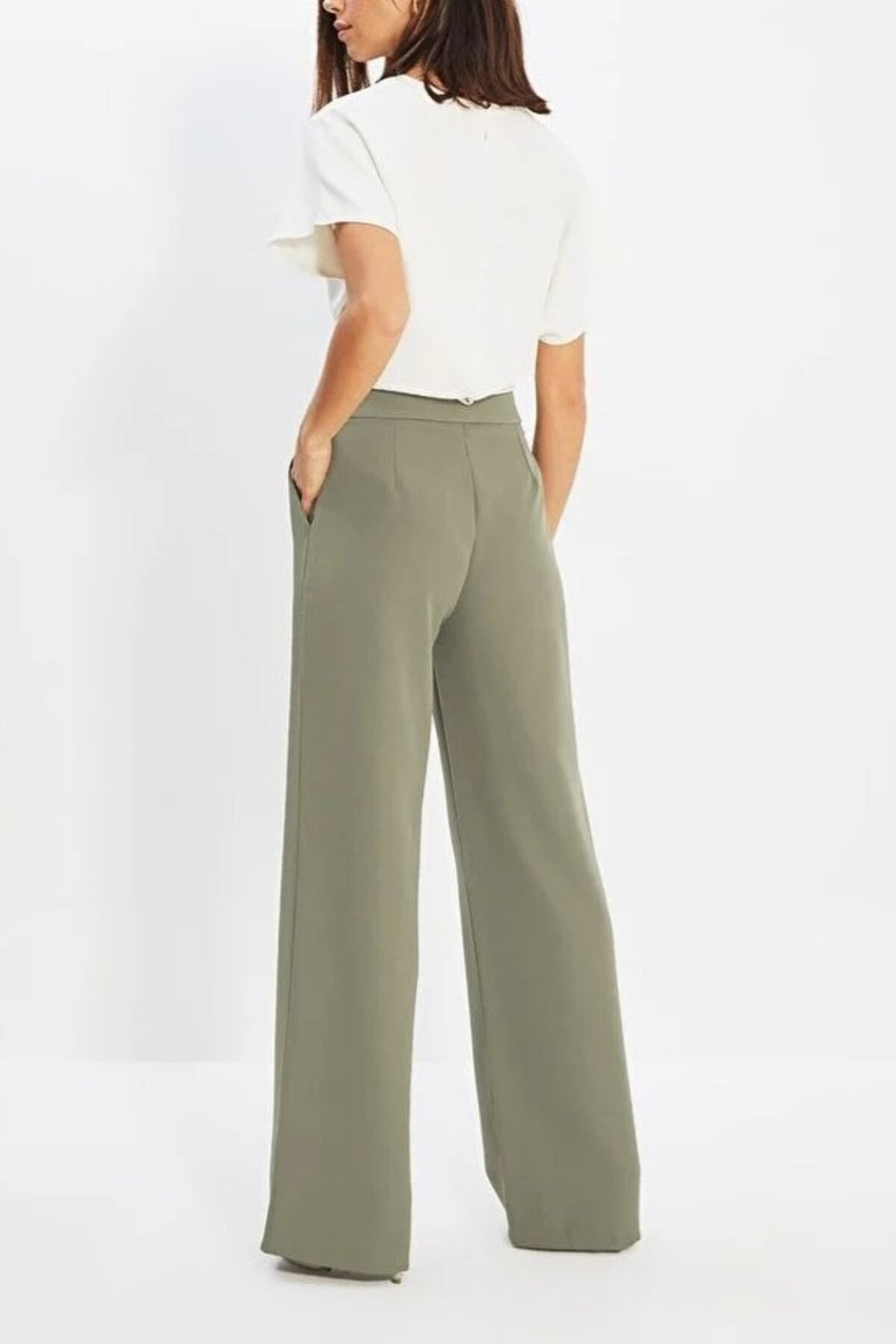 Wide Leg Woven Trousers