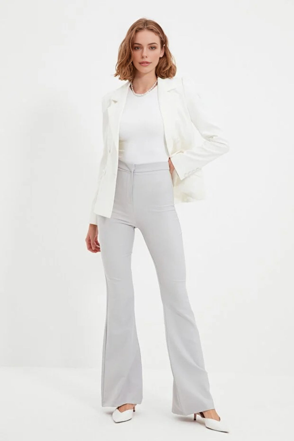 Flare Bootcut Woven Trousers