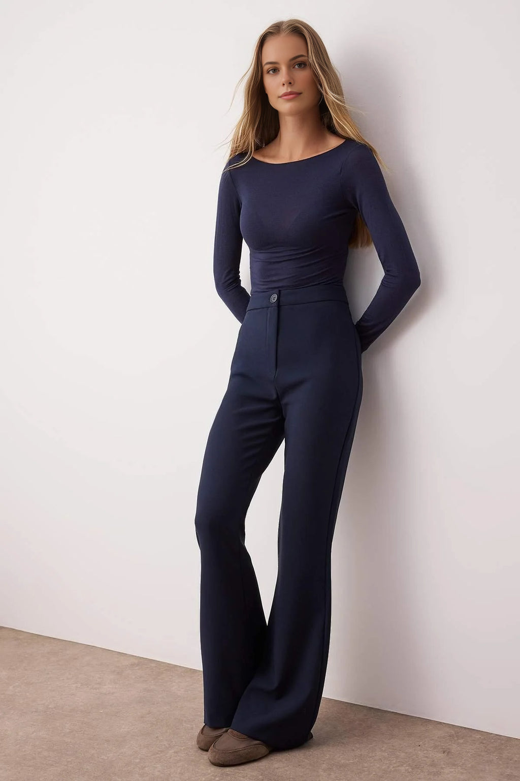 Flare Bootcut Woven Trousers