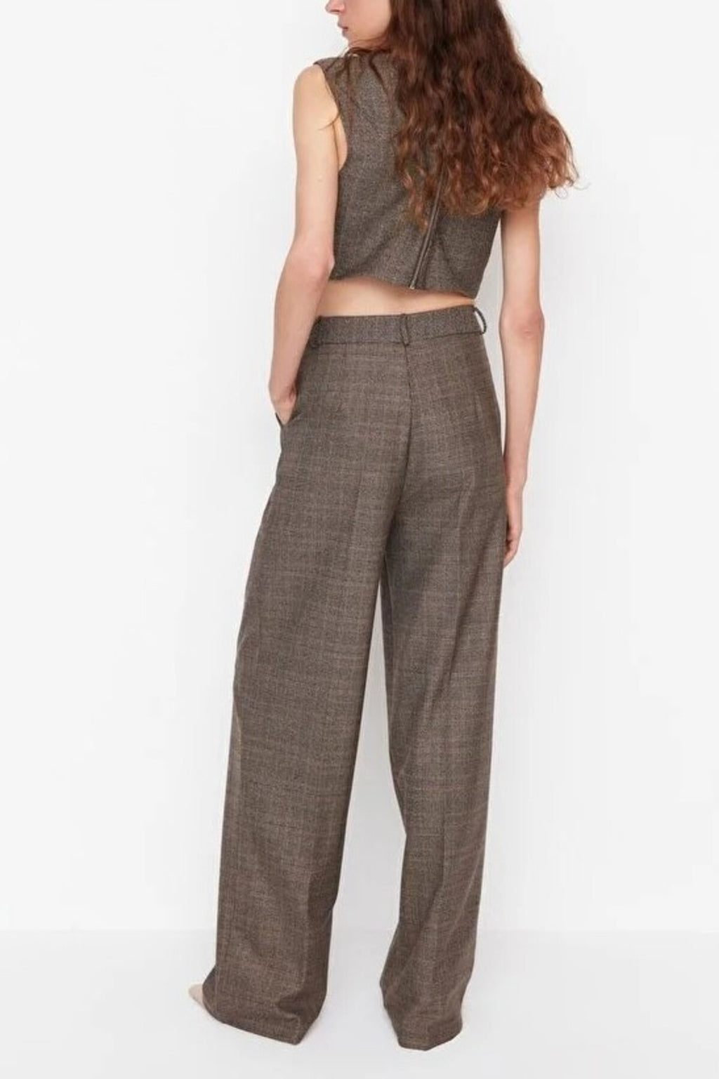Wide Leg Woven Trousers