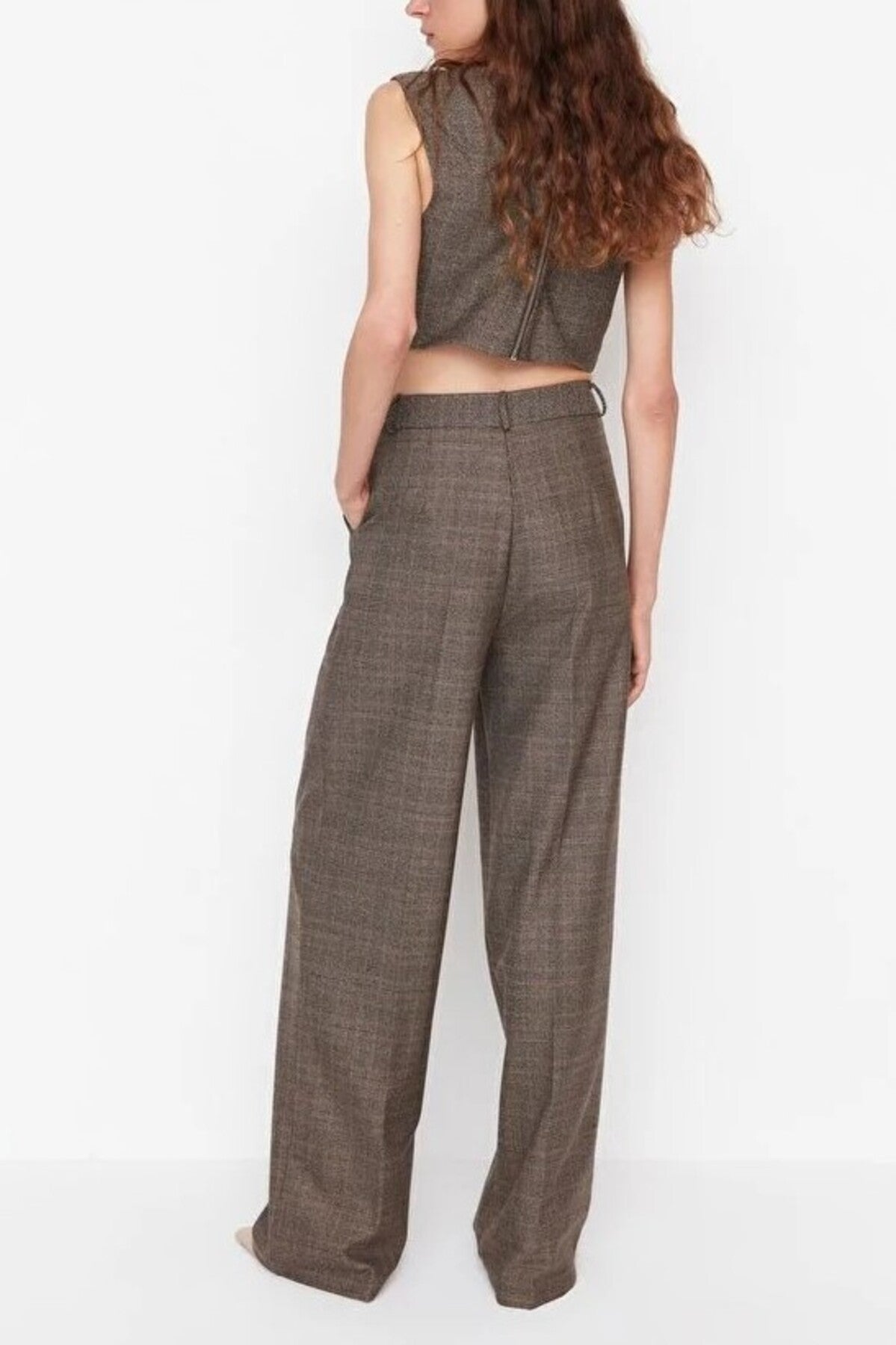 Wide Leg Woven Trousers