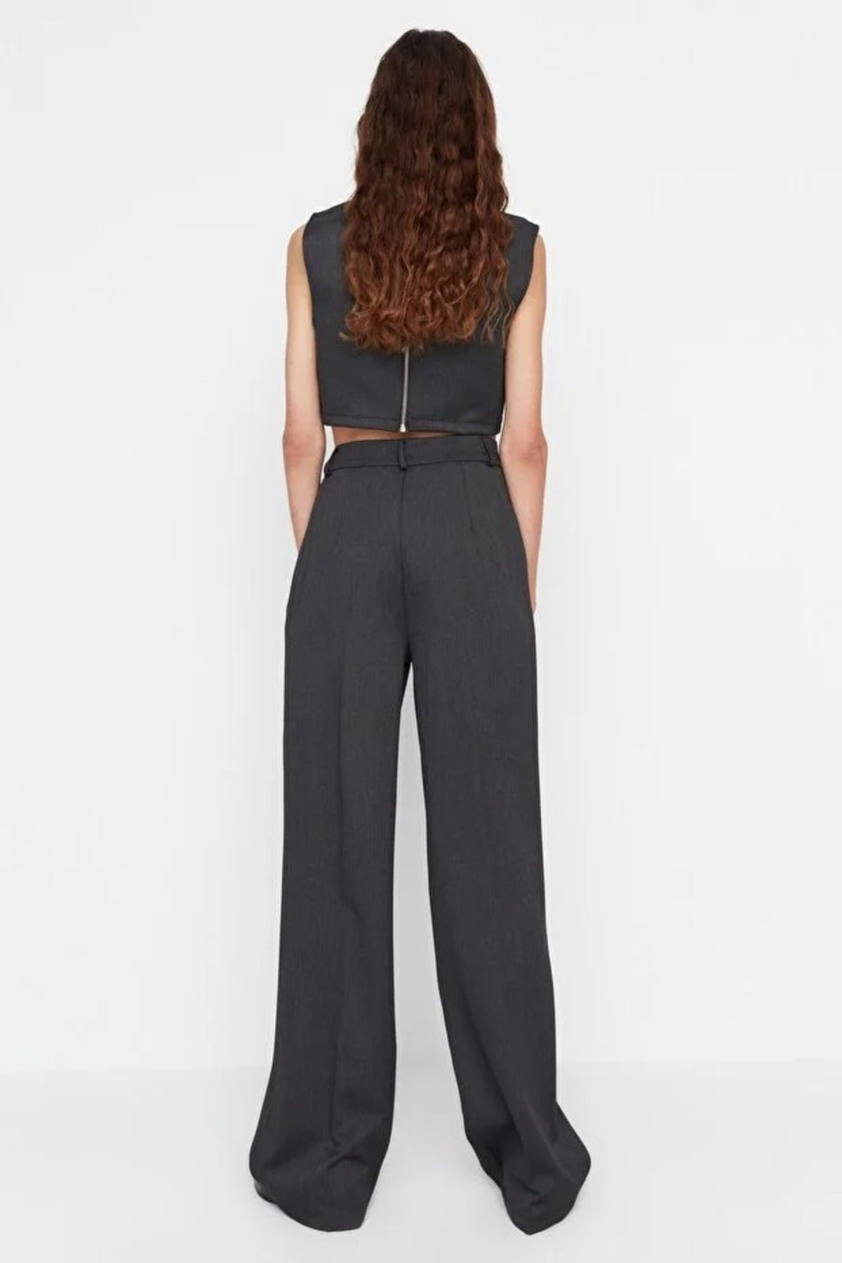 Wide Leg Woven Trousers