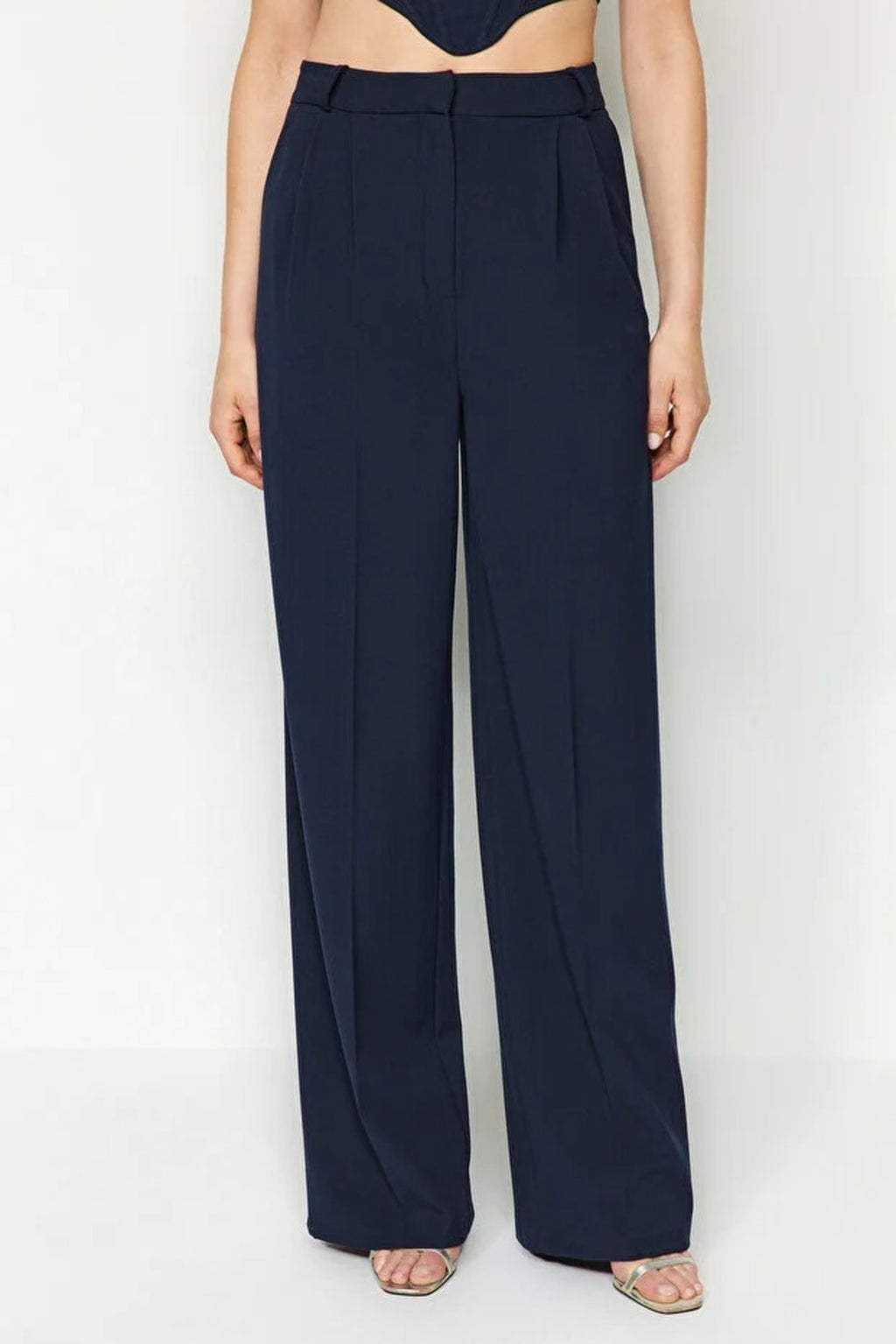Wide Leg Woven Trousers
