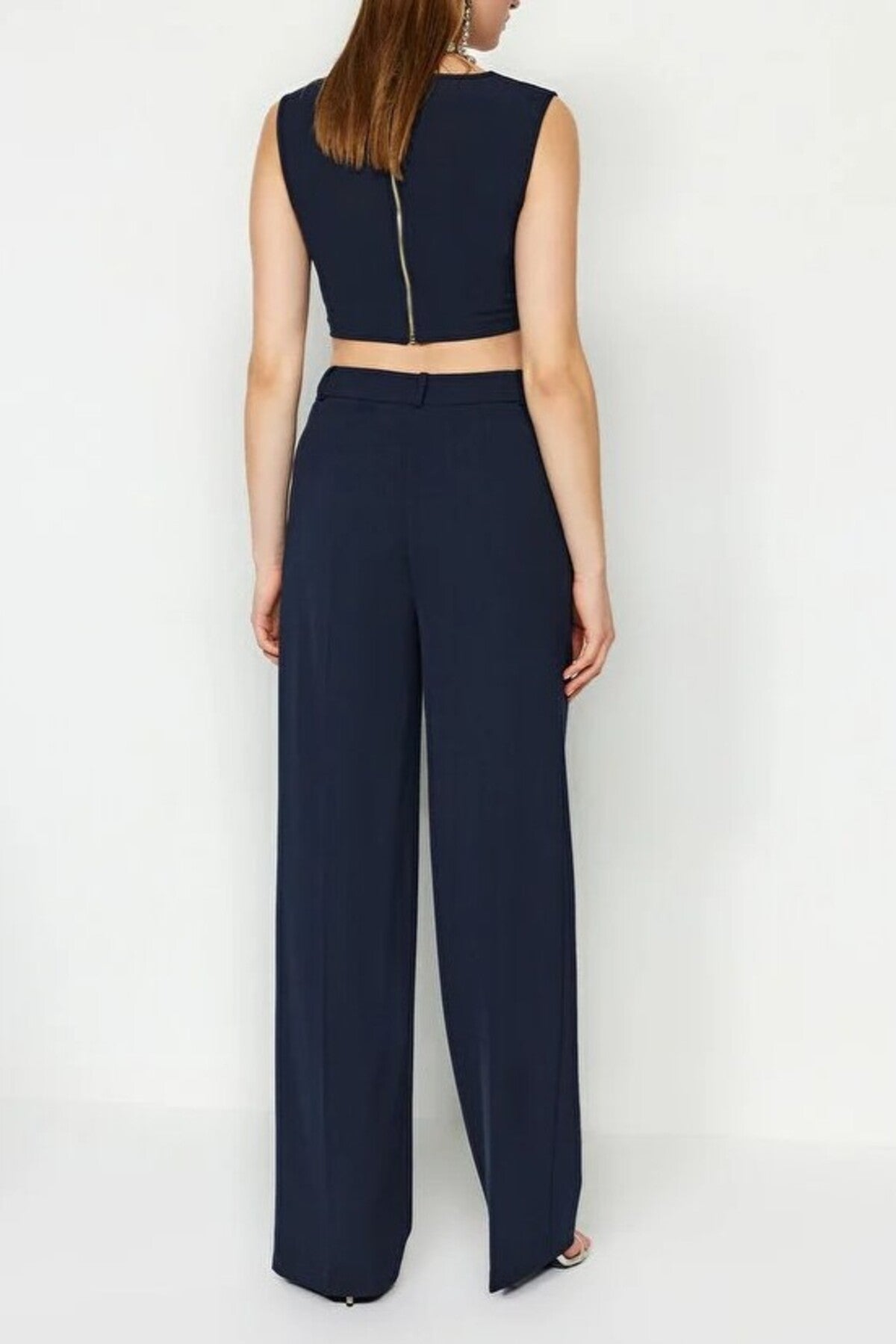 Wide Leg Woven Trousers
