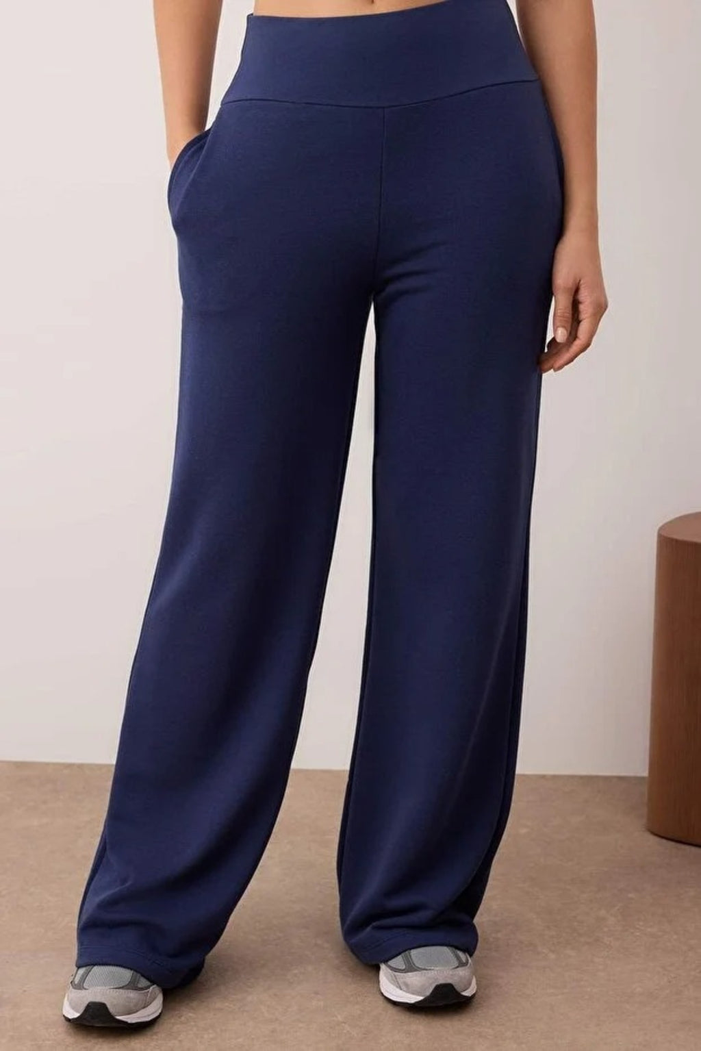 Slim Extra High Waist Wide Leg Trousers