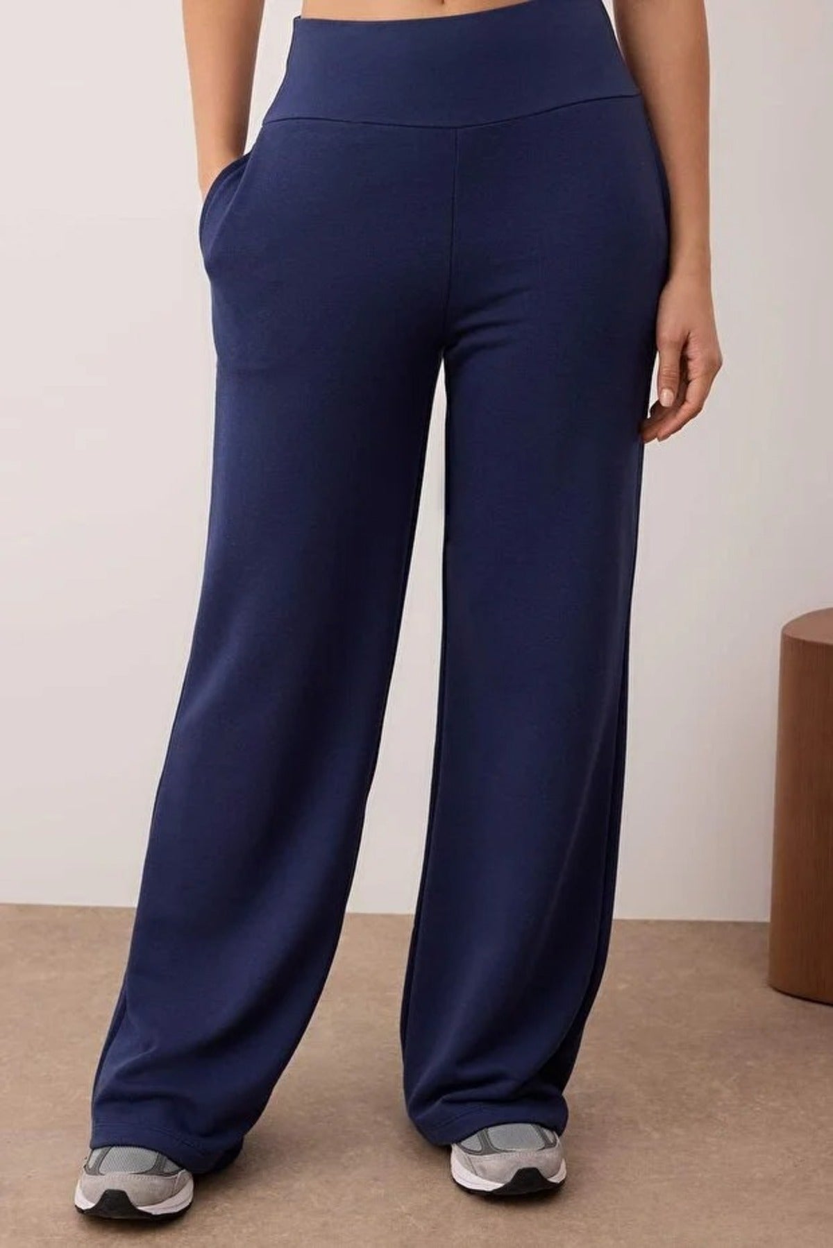 Slim Extra High Waist Wide Leg Trousers