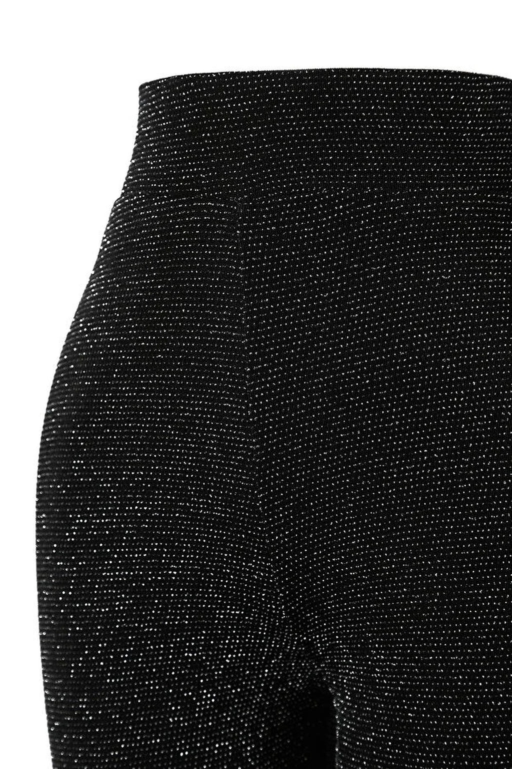 High Waist Glittery Knit Trousers