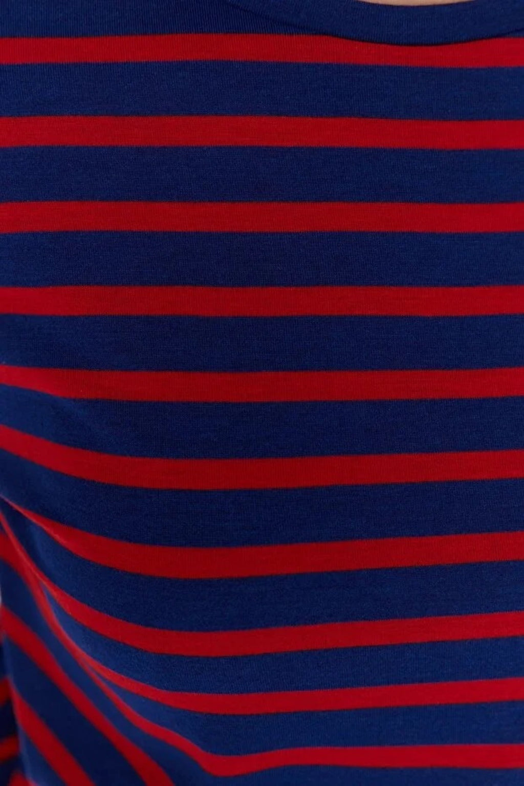 Striped Crew Neck Knit T-Shirt