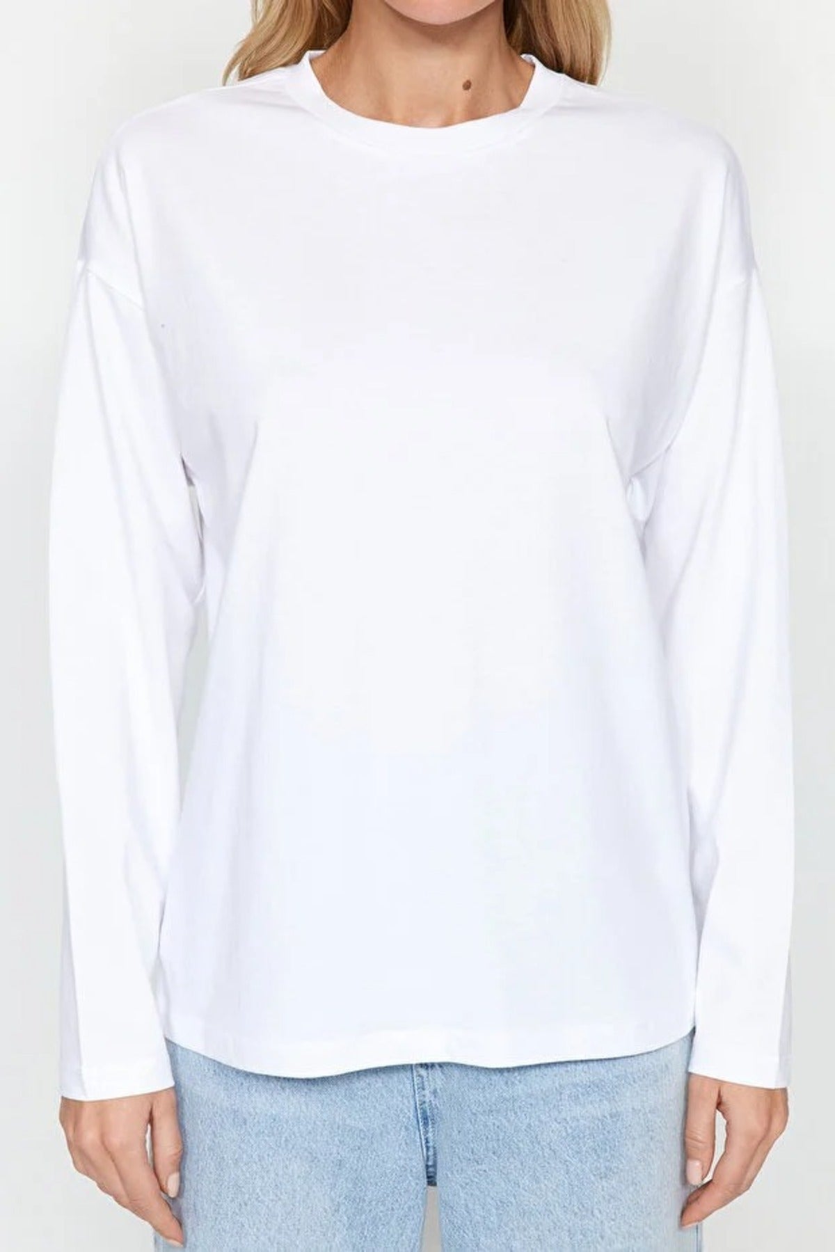 Thick Basic Crew Neck Knit T-Shirt