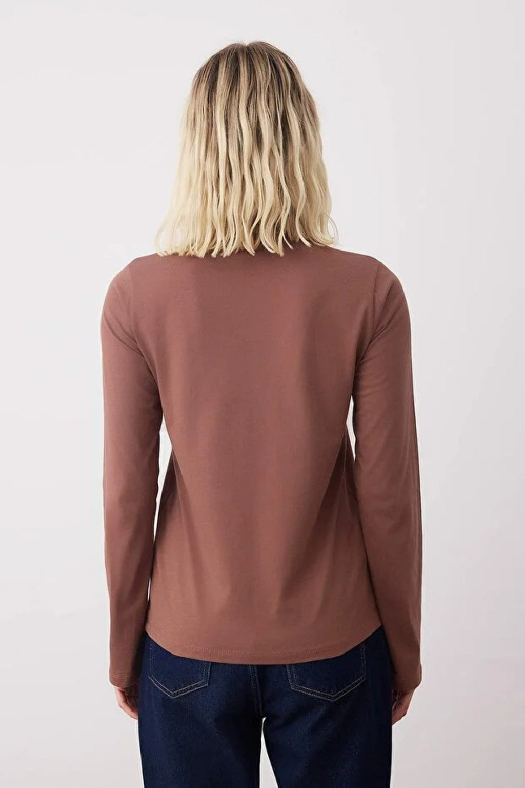 Long Sleeve Crew Neck Basic Knit T-Shirt