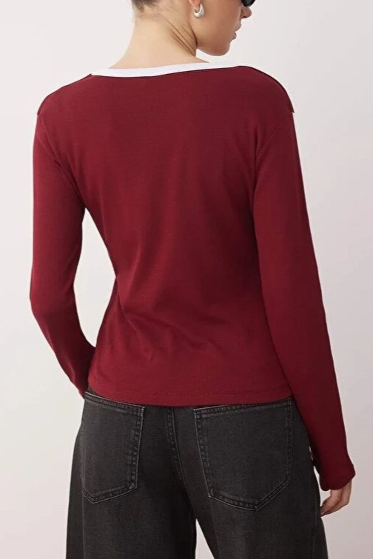 Crew Neck Knit T-Shirt with Slogan Print