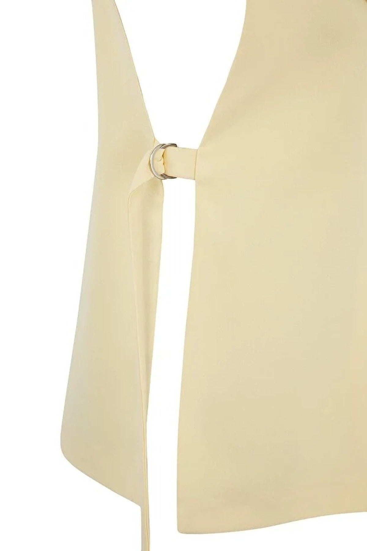 Oversize Lined Woven Vest with Side Tie Detail