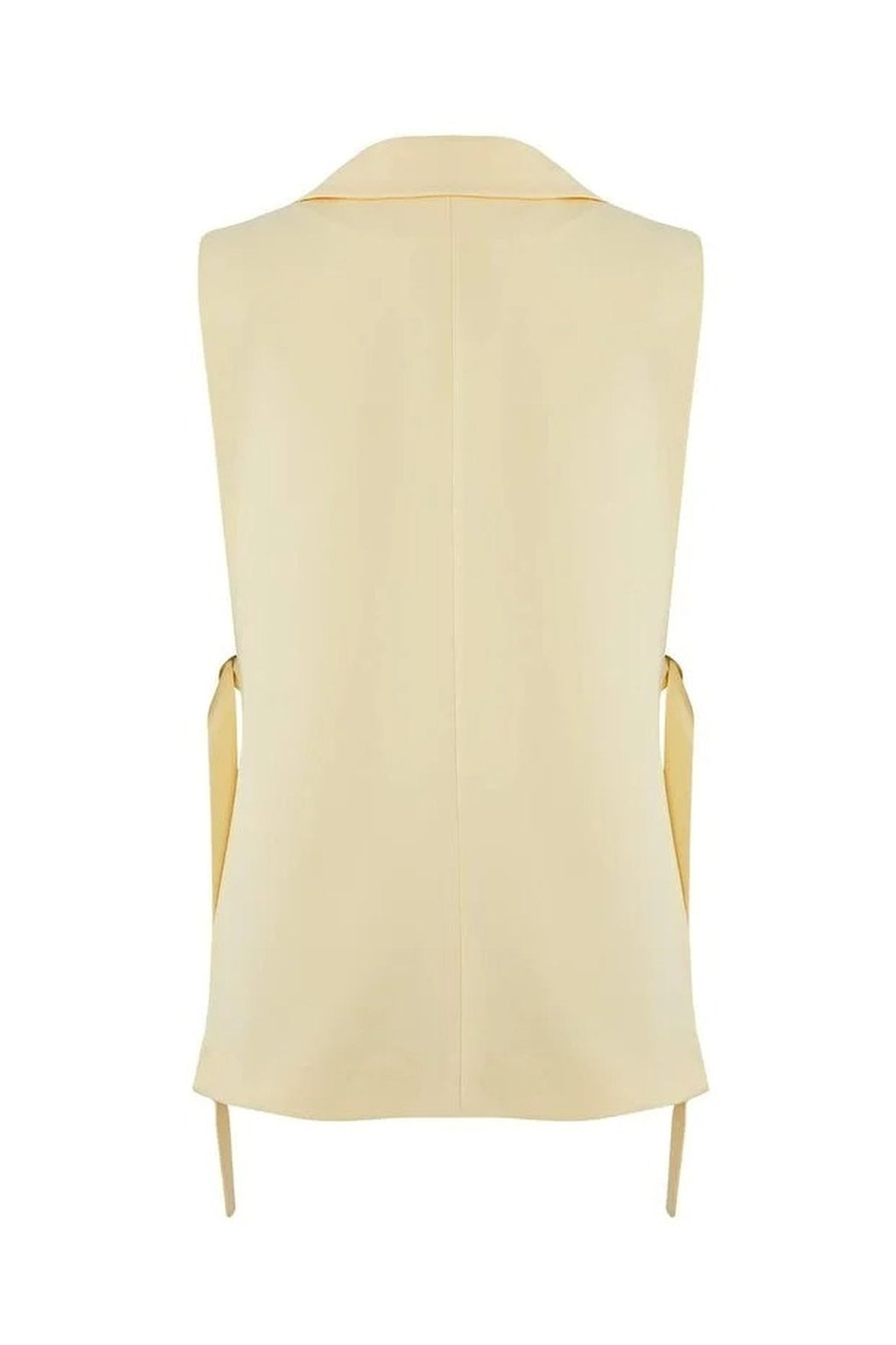Oversize Lined Woven Vest with Side Tie Detail