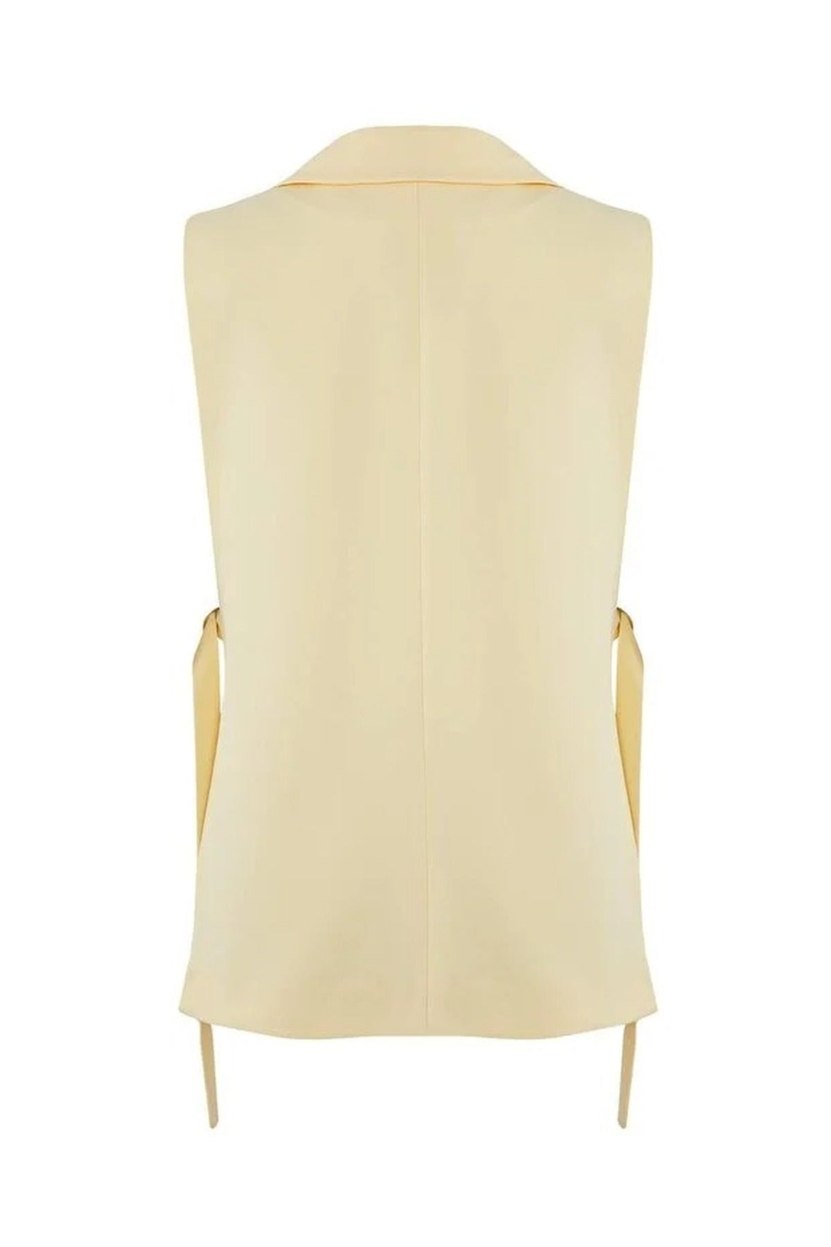 Oversize Lined Woven Vest with Side Tie Detail