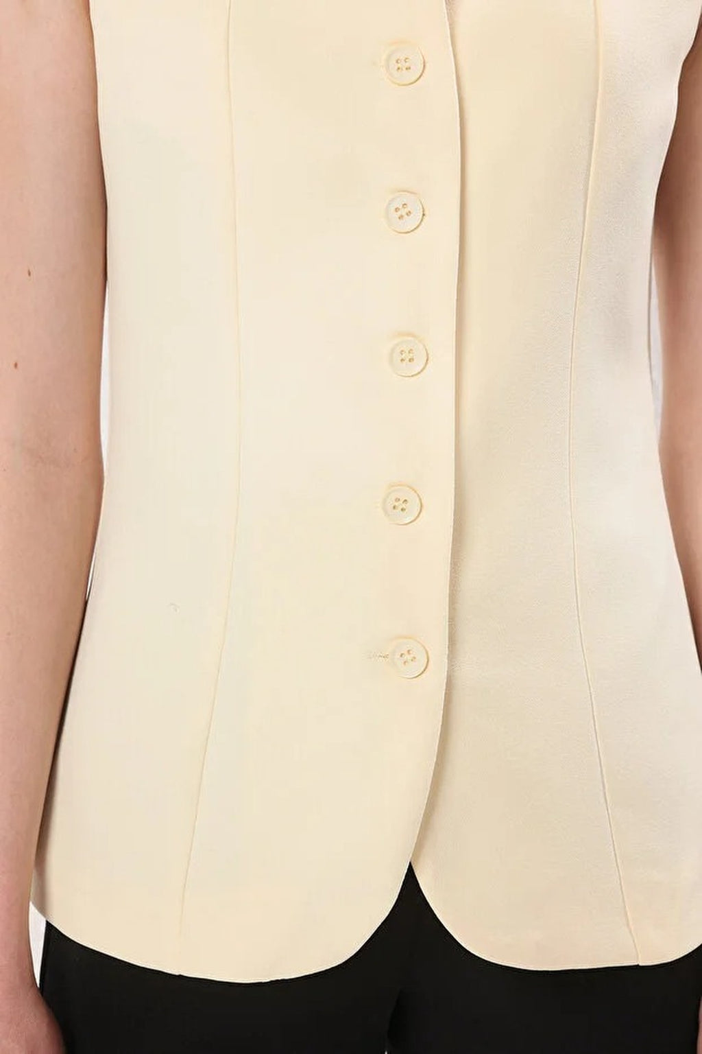 Boat Neck Regular Woven Vest