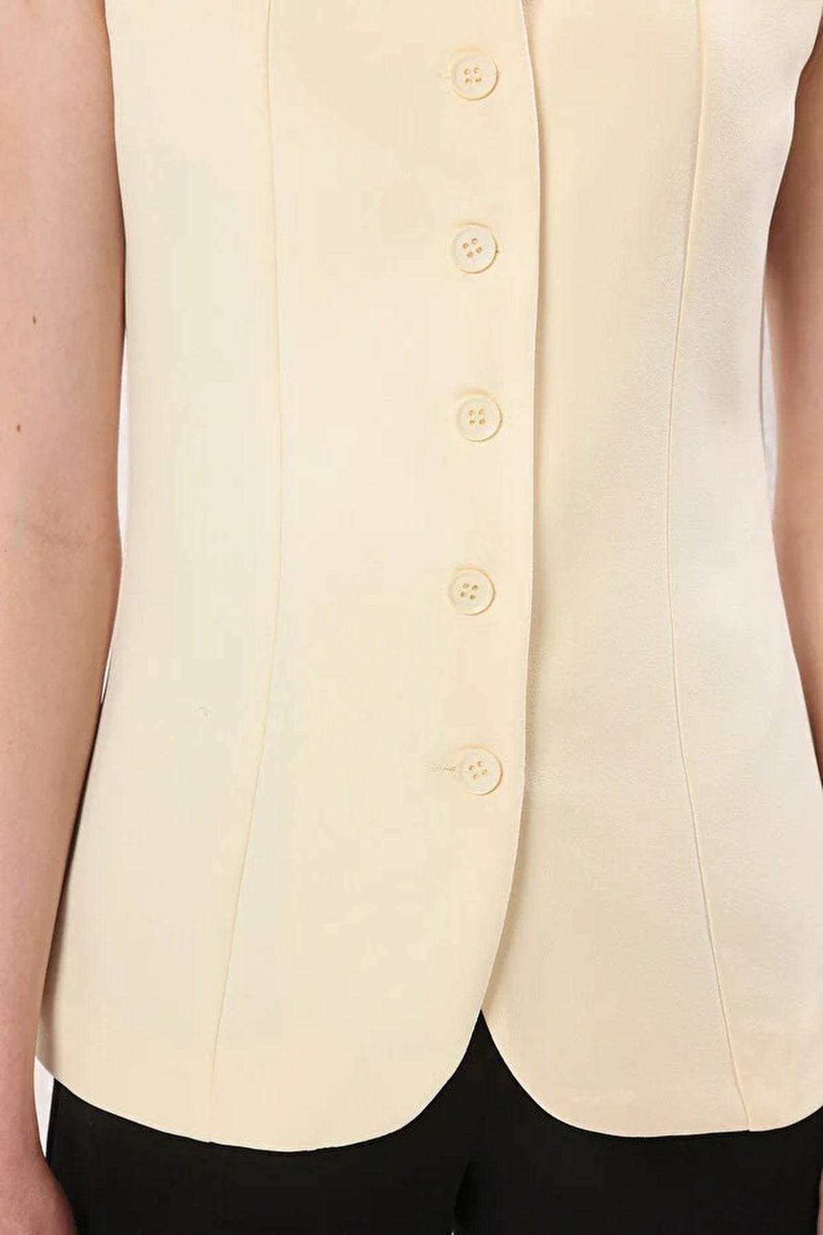 Boat Neck Regular Woven Vest