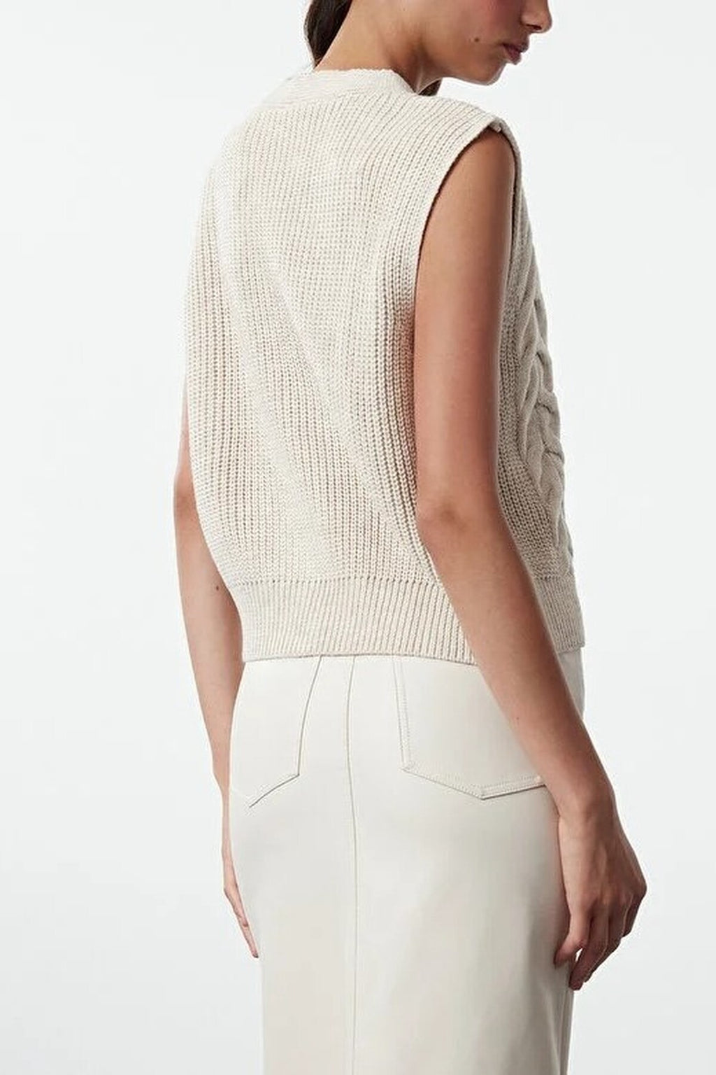 Knit Vest with Button Detail