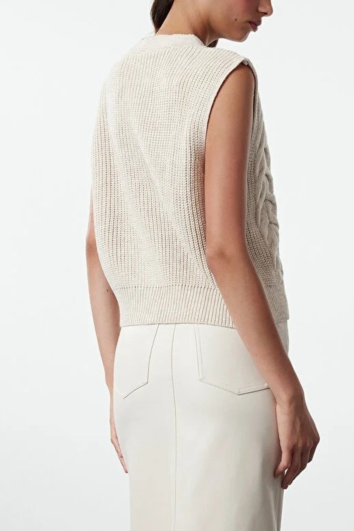 Knit Vest with Button Detail
