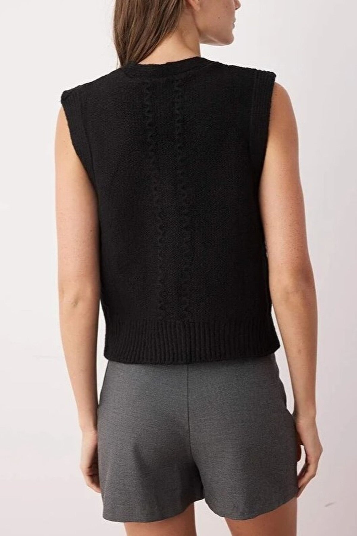Soft Textured Knit Vest
