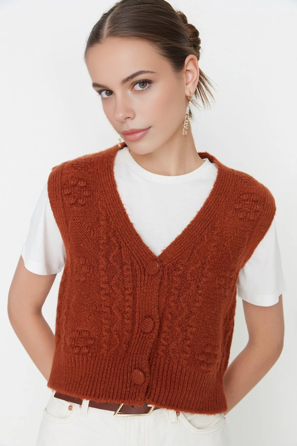 Soft Textured Knit Vest