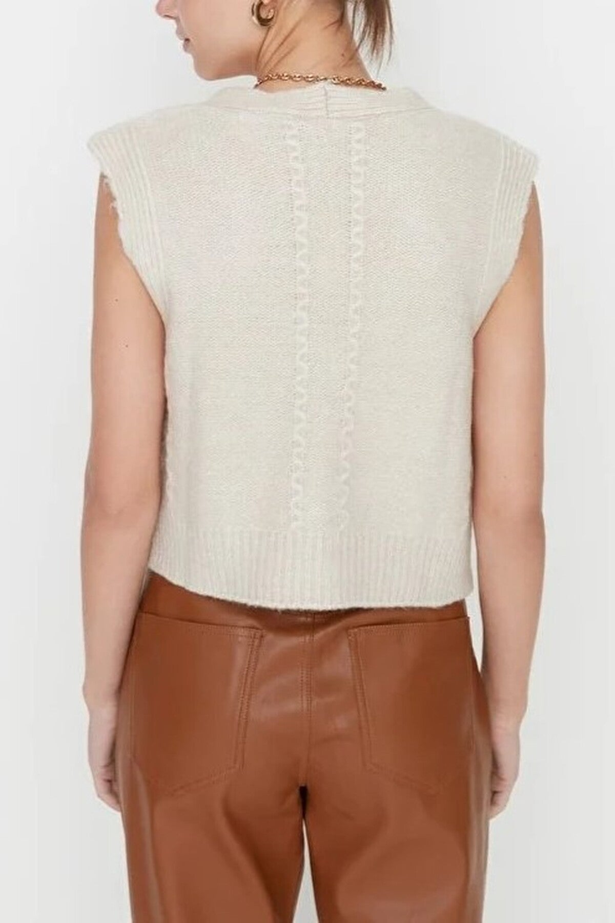 Soft Textured Knit Vest