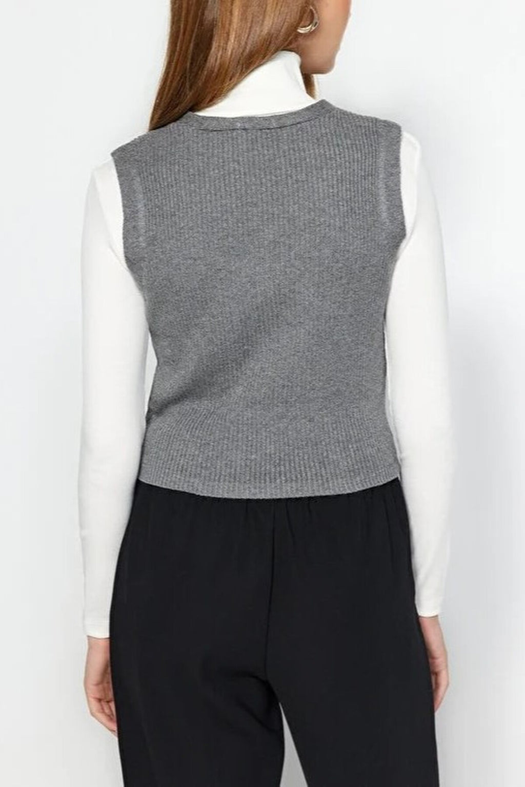 Premium Yarn V-Neck Knit Vest
