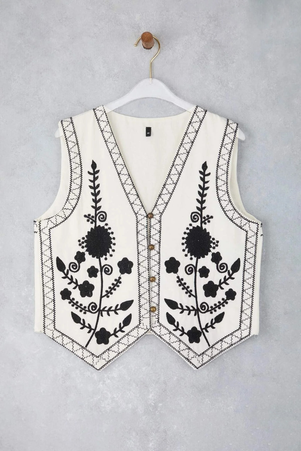 Regular Embroidered Vest