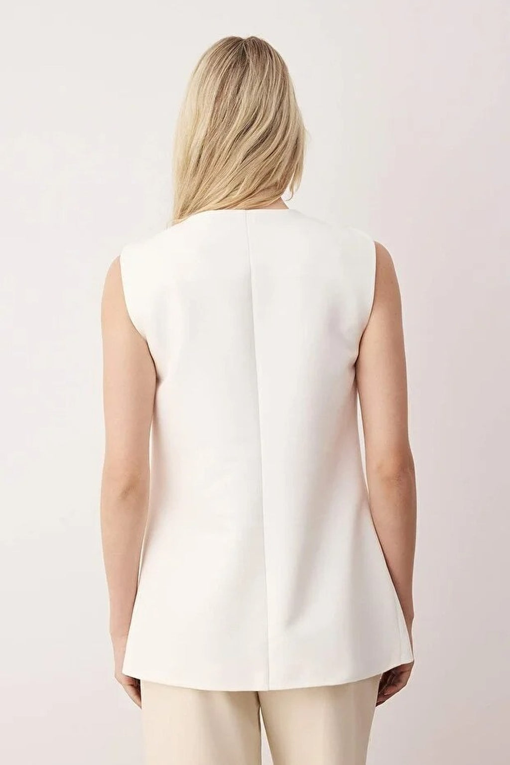 Double-Breasted Lined Woven Vest