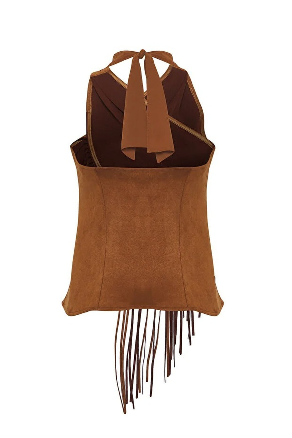 Halter Neck Vest with Tie Neck