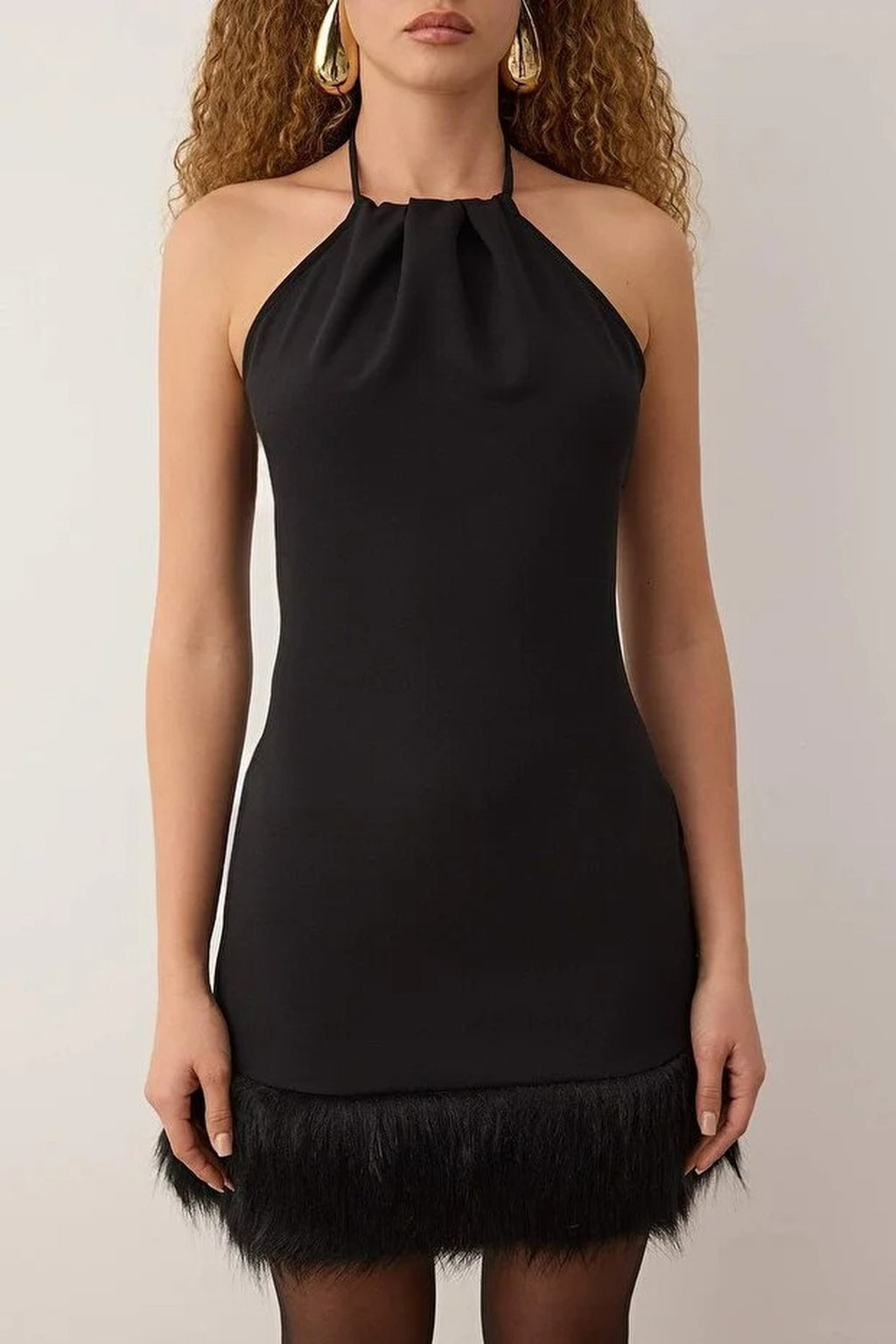 Woven Mini Dress with Otrish Detail