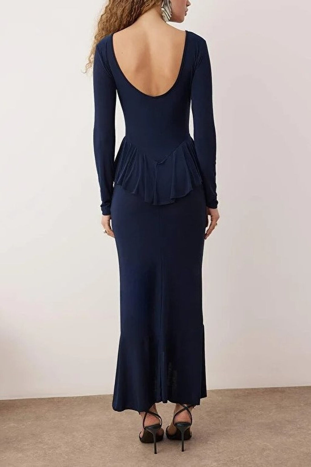 Flounced Ruffle Maxi Dress