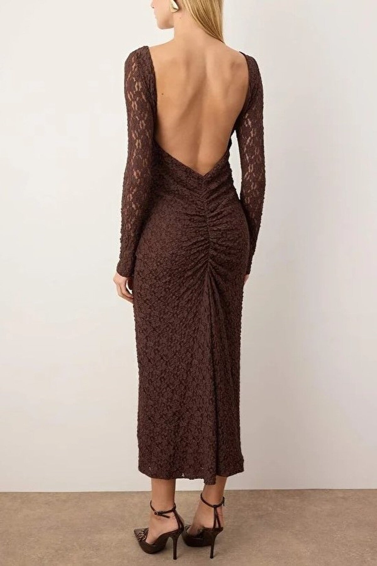 Lace Knit Maxi Elegant Evening Dress