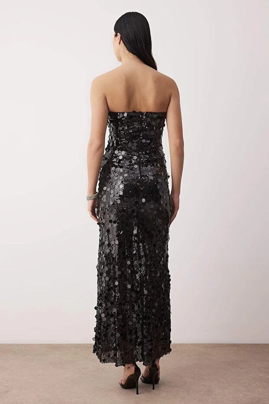 Sparkling Sequin Lined Evening Dress