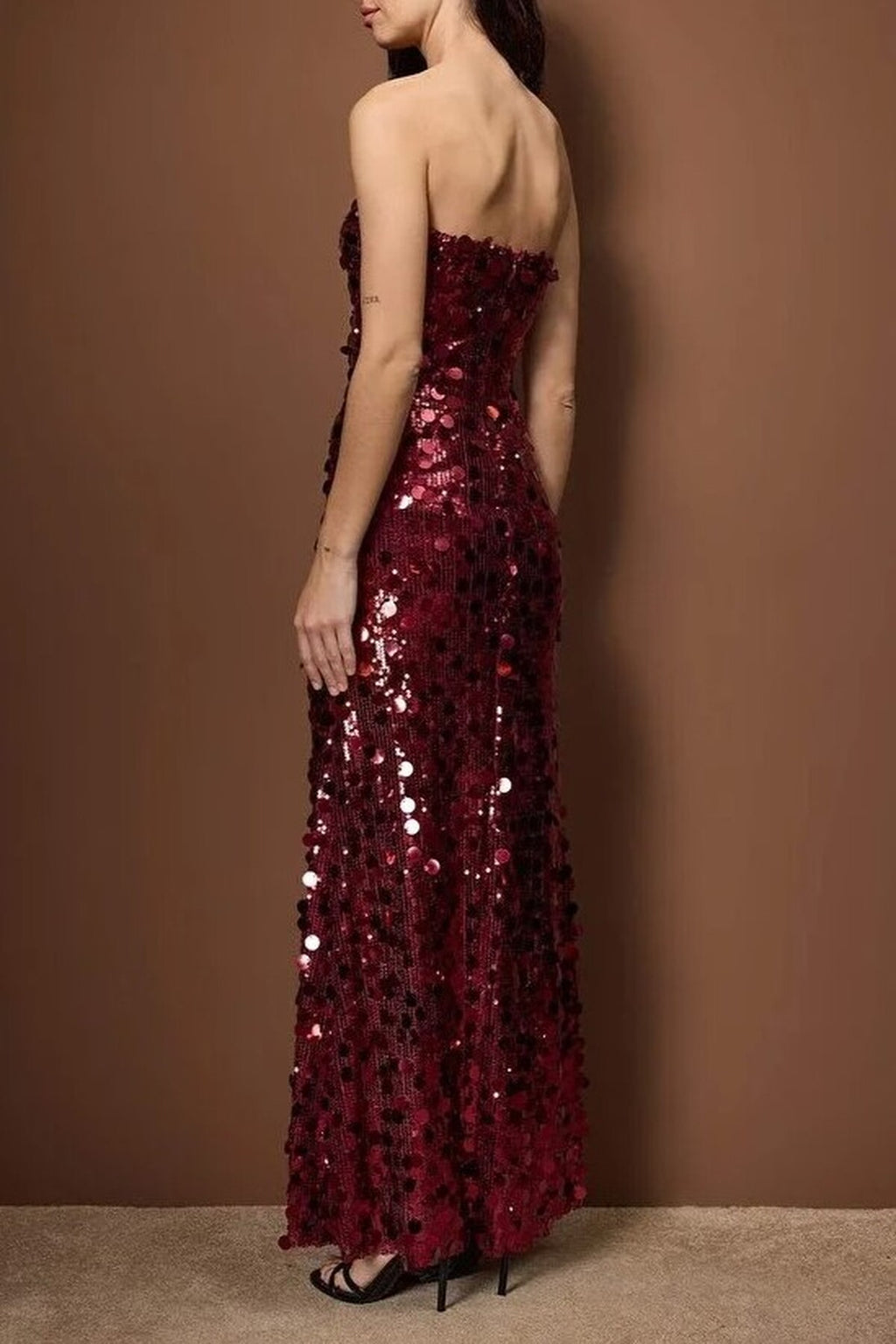 Sparkling Sequin Lined Evening Dress