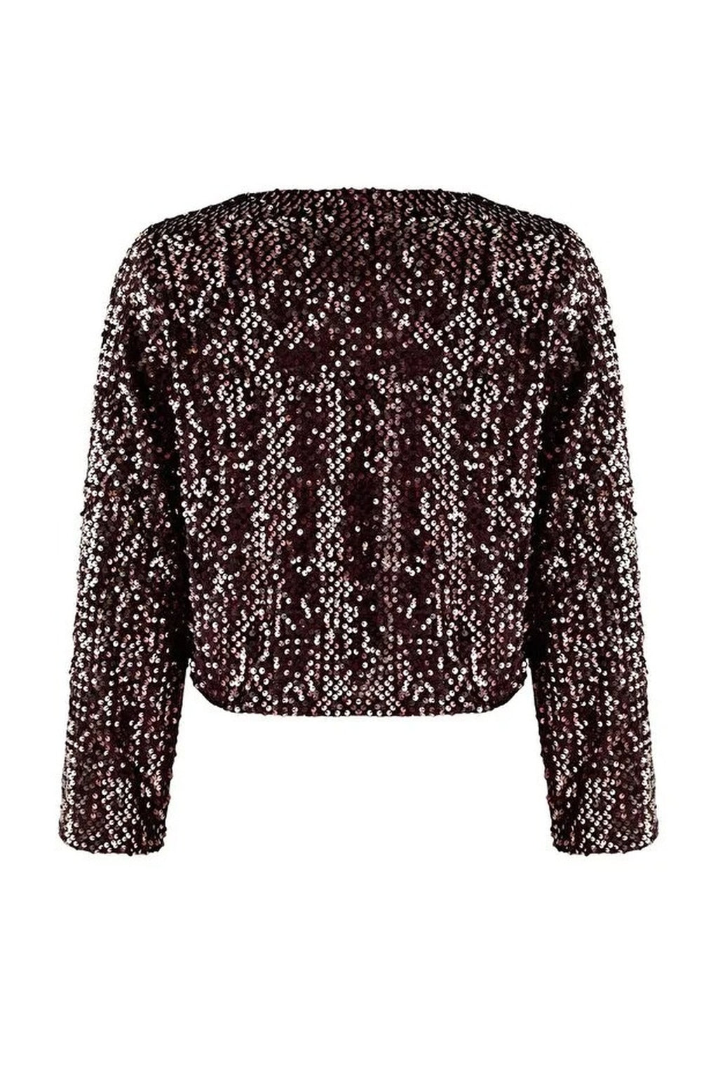 Front-Tie Sequin Party Jacket