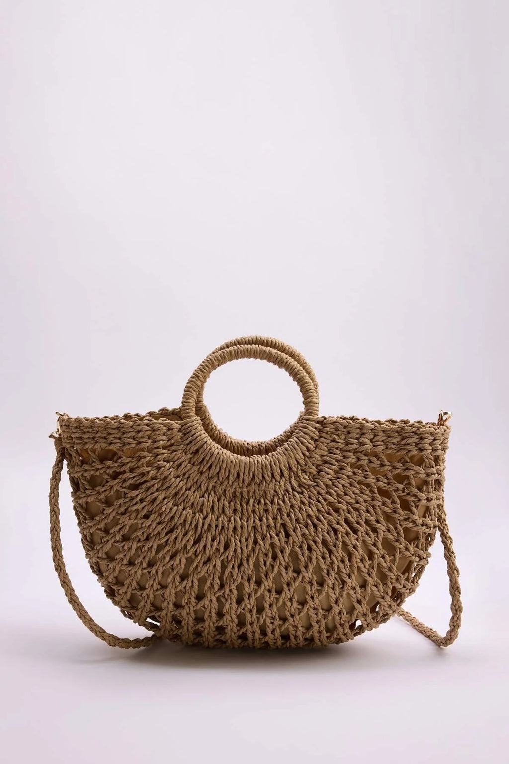 Oval Straw Women's Medium Size Bag