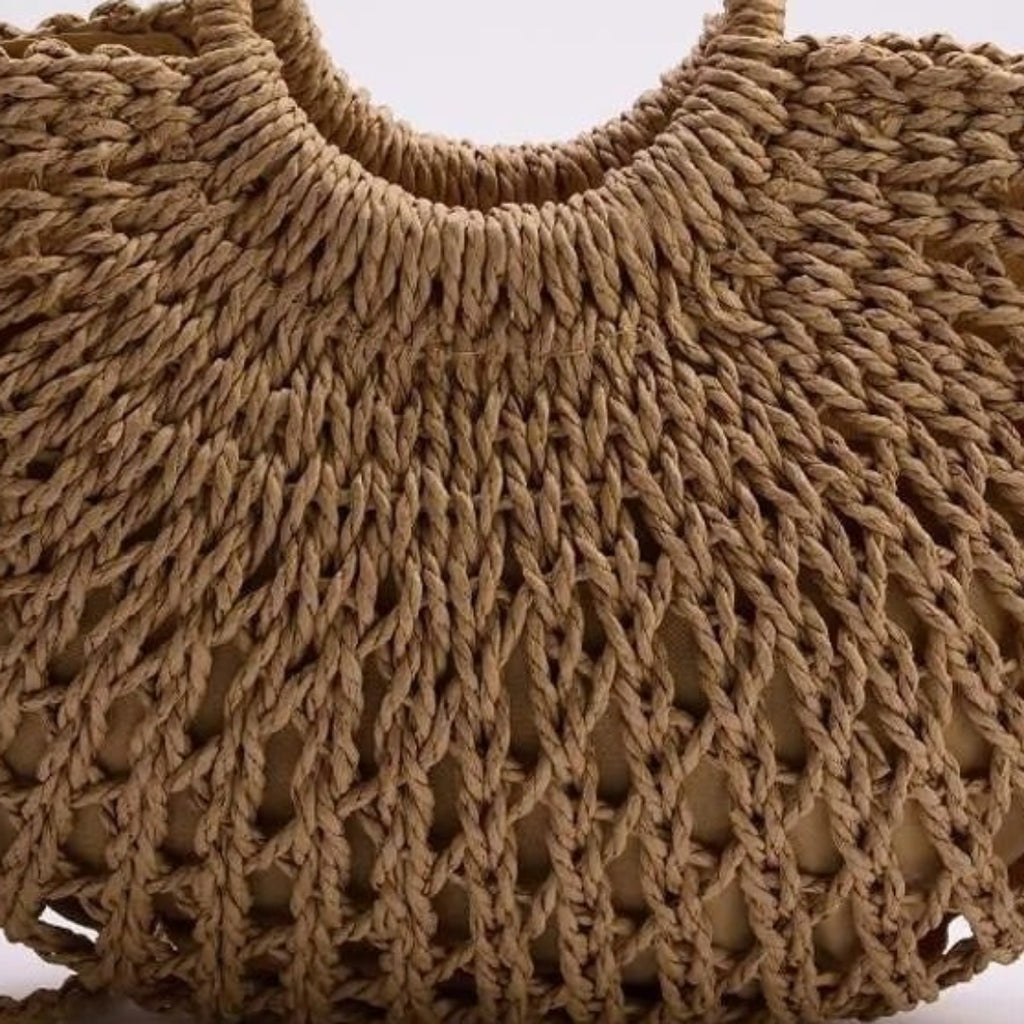 Oval Straw Women's Medium Size Bag